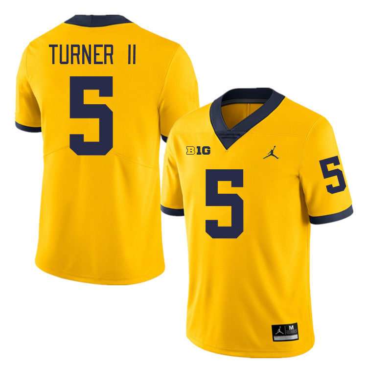 DJ Turner II Michigan Jersey,Michigan Wolverines #5 DJ Turner II Jersey Youth-Maize